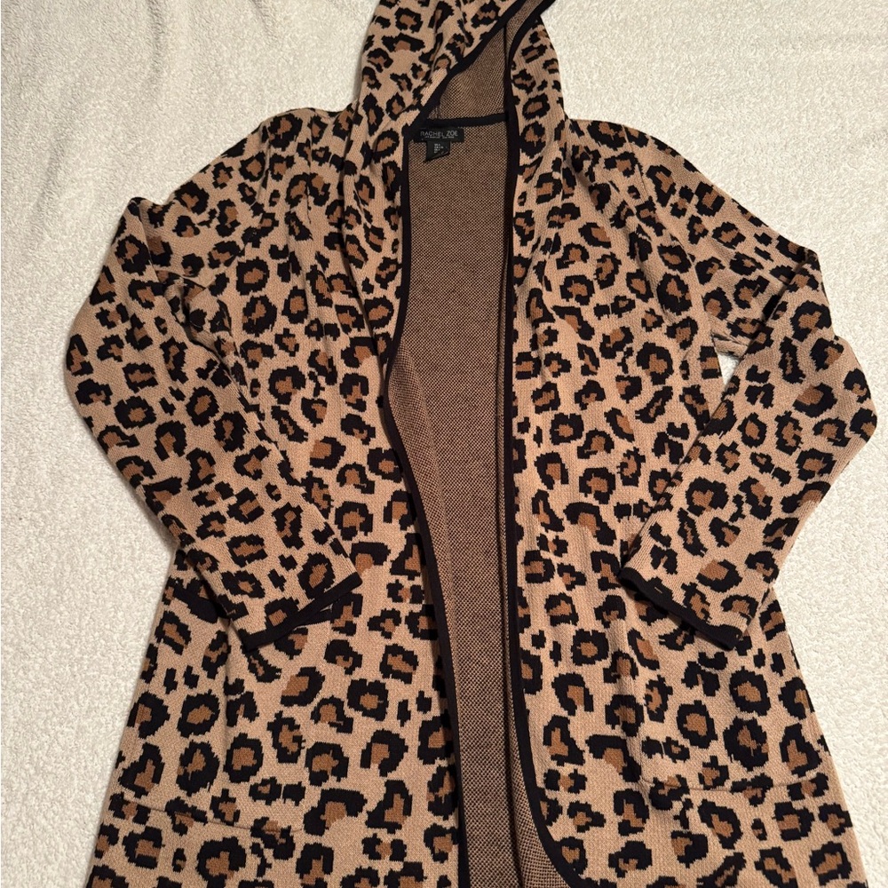 Rachel Zoe Tan and Black Leopard Sweater